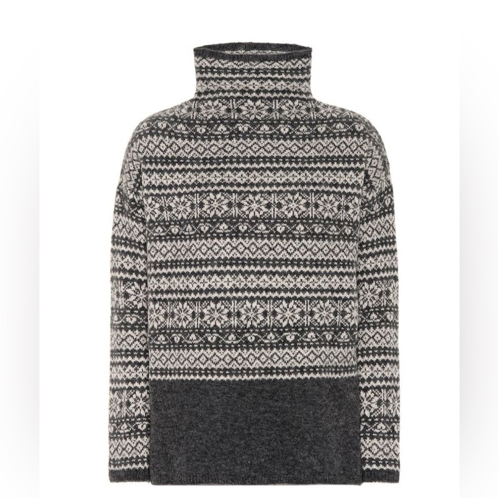 ’S Max Mara Agrume Fairisle Wool & Mohair Turtleneck Sweater 